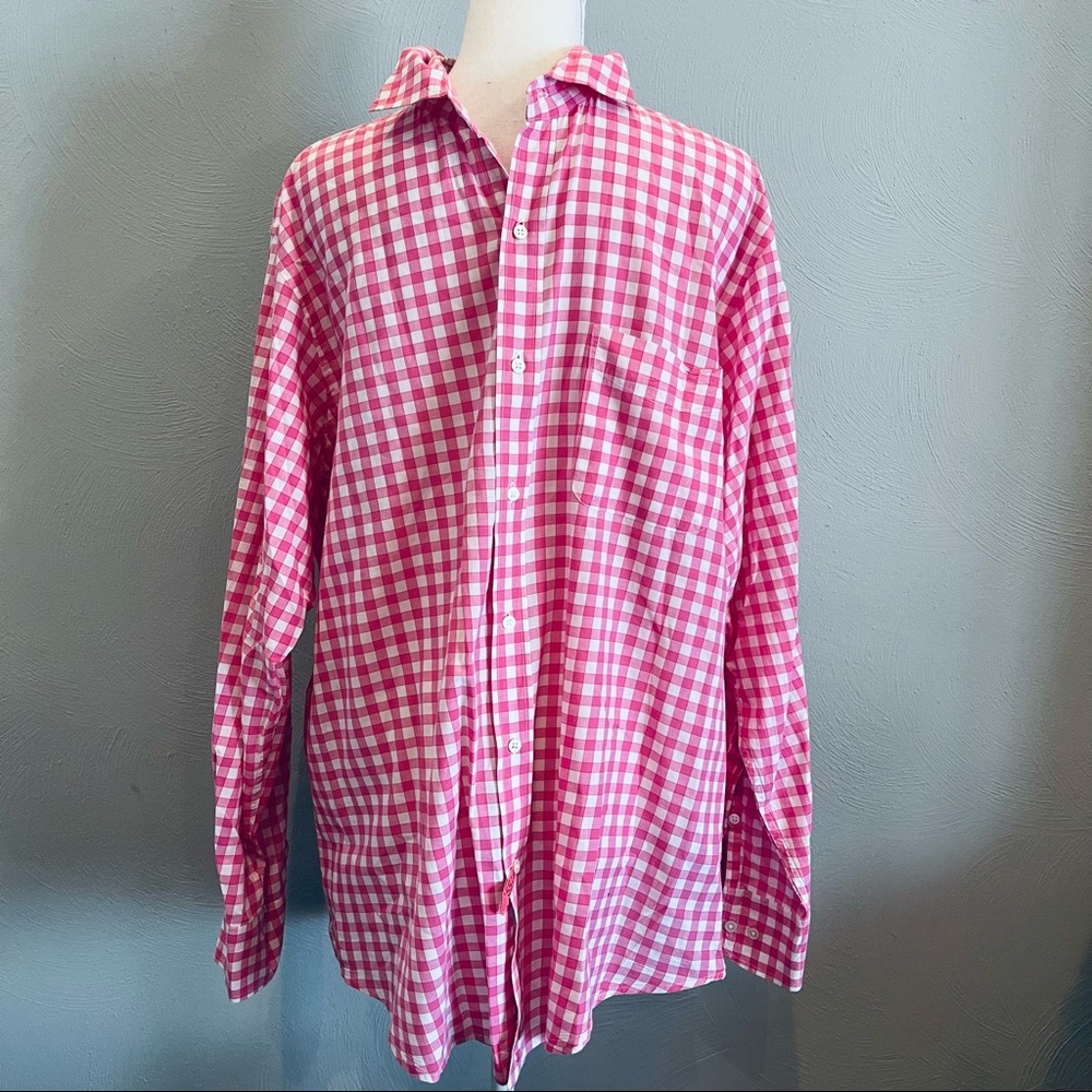 J.Mclaughlin Pink Gingham Button Down - image 1